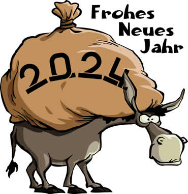 Clipart mit Esel mit großem Sack 2025