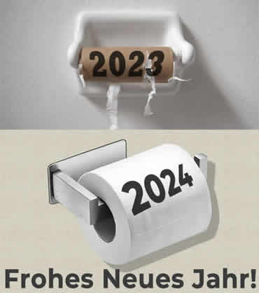 Bild mit neuer Toilettenpapierrolle für 2025