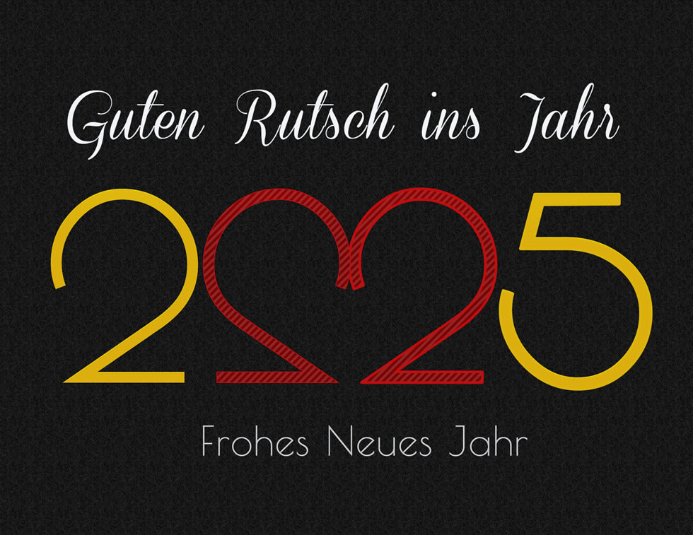 Frohes neues Jahr 2025 Retro-Effekt