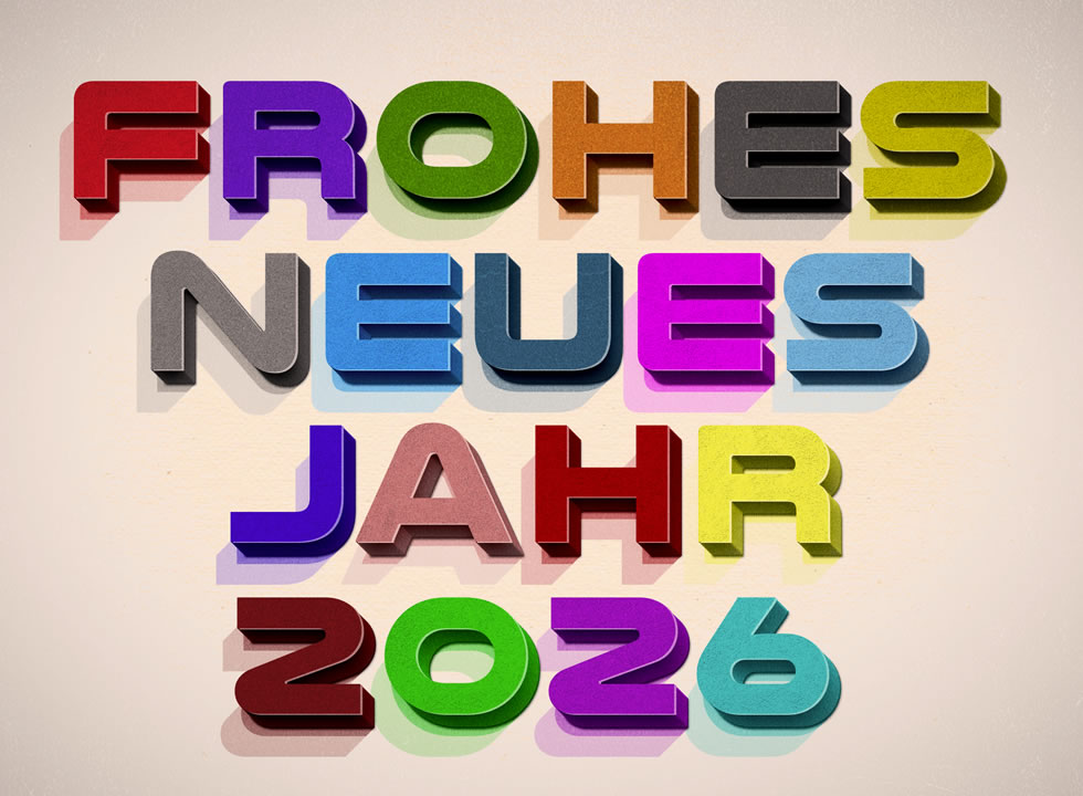 Frohes neues Jahr 2026 Retro-Effekt