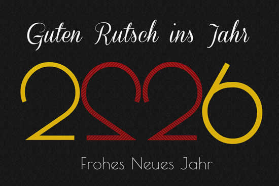 Frohes neues Jahr 2026 Bild mit Herz