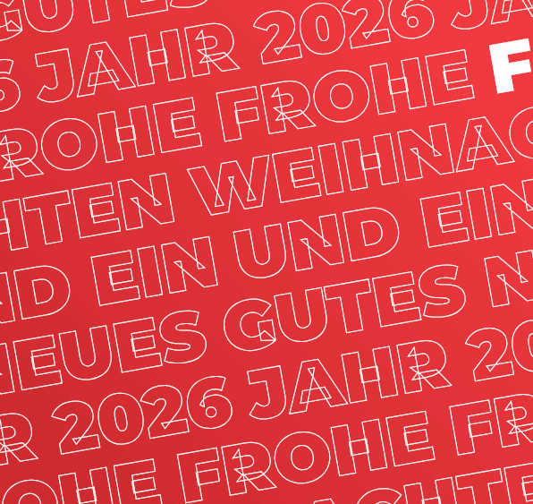 Animiertes GIF Frohe Weihnachten & Happy 2026 Folientext mit Bewegungseffekt. 