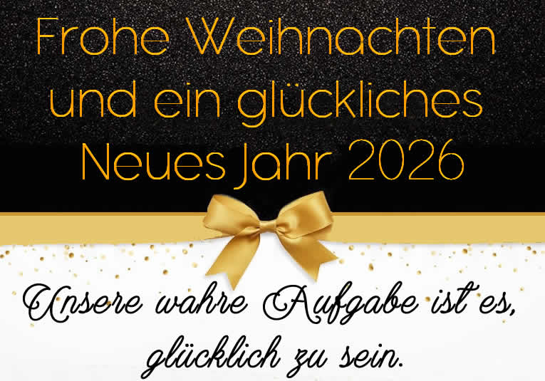 Elegantes Bild in Schwarz und Gold mit Schleife und Geschenkschleife 