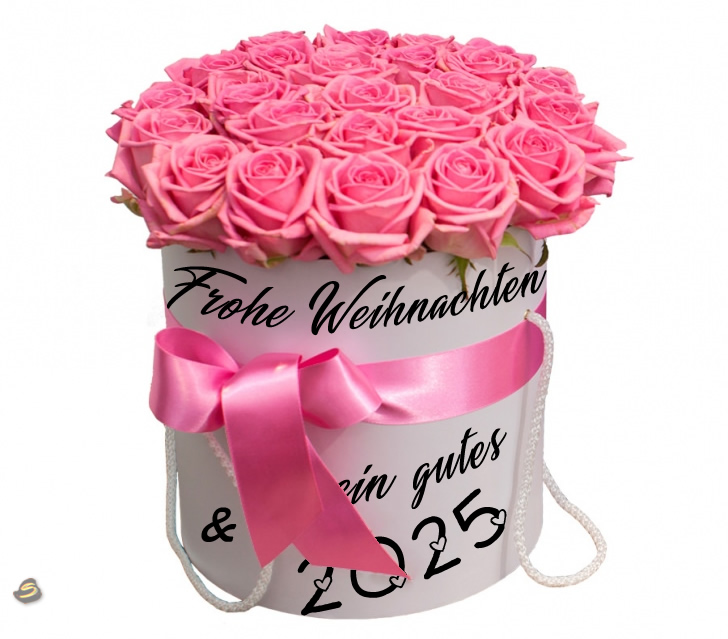 Bild mit einem schönen Rosenstrauß mit den besten Wünschen für frohe Festtage für Ihre Liebe