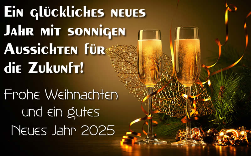 Beste Wünsche für frohe Weihnachten und ein glückliches 2025