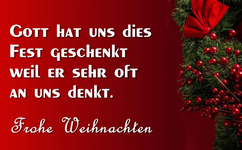 Grußkarte mit Segensbotschaft für christliche Gläubige, sowohl katholische als auch evangelische und protestantische. Gott hat uns dies Fest geschenkt weil er sehr oft an uns denkt.