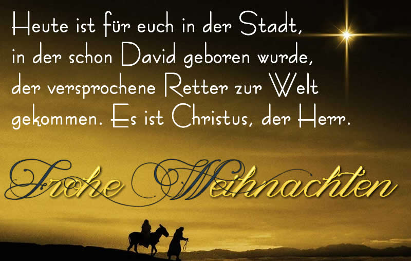 Hier ist die gute Nachricht von Weihnachten: Heute ist für euch in der Stadt, in der schon David geboren wurde, der versprochene Retter zur Welt gekommen. Es ist Christus, der Herr. (Lukas 2:11)