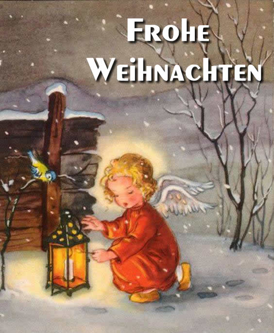 Zartes Bild für Kinder mit Weihnachtswünschen