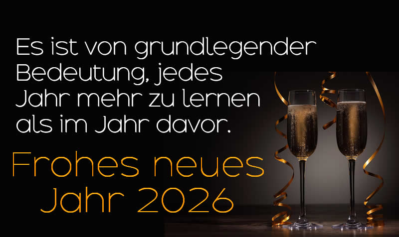 elegantes Bild mit zwei Gläsern zum Anstoßen auf das neue Jahr