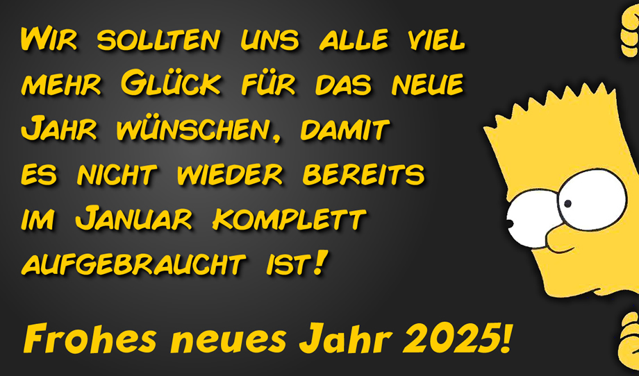 Bild mit Bart Simpson und eine schöne Phrase für frohe Feiertage