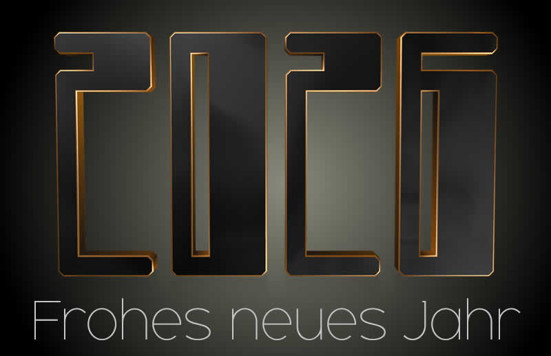 Einfaches und elegantes Bild mit grauem Hintergrund und Neujahr 2026 in grauen Kästen mit schönen Feiertagen eingeschlossen
