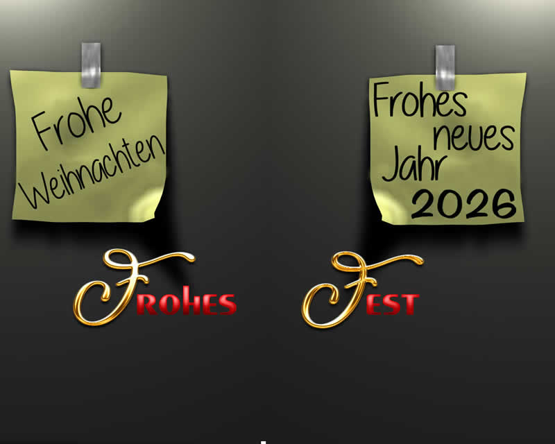 Bild für frohe Weihnachten und ein gutes neues Jahr 2026 Grußkarte