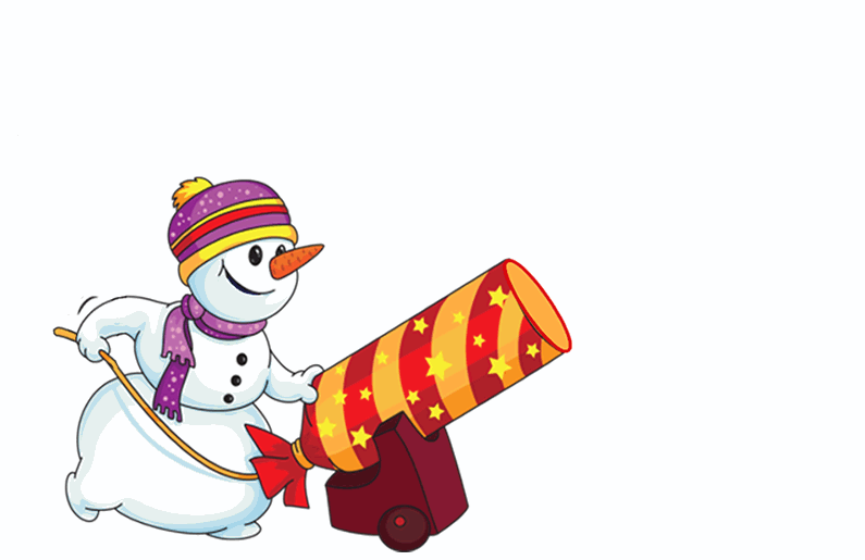 2023 lustiges animiertes GIF mit Grüßen zum Schneemannschießeni