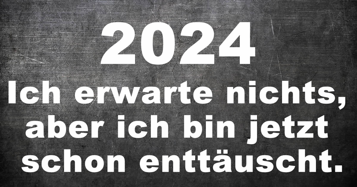 Bild mit lustiger Botschaft zum neuen Jahr