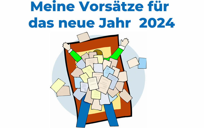 Bild mit meinen Auflösungen und Versprechen von 2025