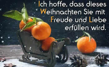 Bild mit Text: Die Weihnachtsfeier wird Sie mit Freude und Liebe erfüllen